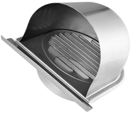 DOITOOL Edelstahl Lüftungsgitter U-förmiger Windschutz Ø 100mm Effiziente Außenlüftungsabdeckung für Küchen und Haushalte Modernes Design mit Robustem Material