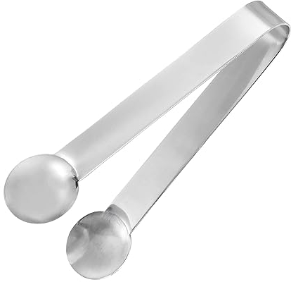 QUARKZMAN Service Pinces, 1pcs 5.5 pouce - Inox Acier Glace Pinces, Mini Sucre Pinces pour Apéritifs, Charcuterie, Dessert, Thé Fête, Bar, Café (Argent)