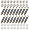 Juego de 50 Herrajes para Muebles, Conectores para Muebles, Tornillos Roscados, Conector Excéntrico, Conector M15 para Armarios, M6 x 40 mm para Armario/Cómoda