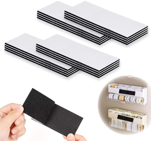 MagiSel Feltro Adesivo Forte Biadesivo,Nastro Adesivo a Strappo in Feltro Biadesivo Forte,5 x10 cm Un'alternativa Agli Ganci,Cerniere e Altro Ancora per Fissare Tessuti da Parete a Pavimento(16 Paia)