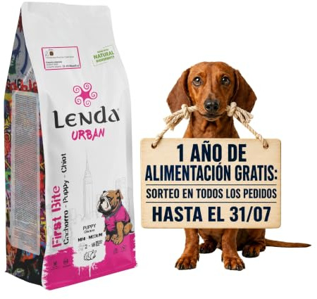 Lenda Urban First Bite - Puppy | Pienso Natural para Perros Cachorros (2-18 Meses) | Comida para Perros Bebés Completa y Equilibrada | Pienso para Perritos de Todas Las Razas (2Kg)