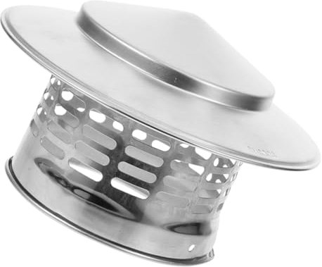 TOGEVAL Stainless Steel Chimney Cap Rain Cover and Roof Vent Protector for Outdoor Wood Stove 200mm Chimney Vent Cap with Mouse Proof Design