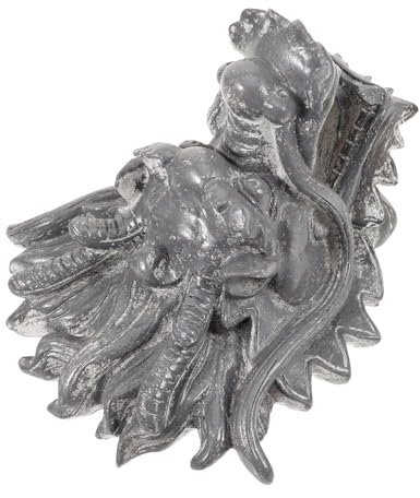 ORFOFE Wandbrunnen Gartenbrunnen Wasserhahn Großer Gartenbrunnen Gartenwasserauslass Gartenwandbrunnen Villenbrunnen Drachenkopf Wasserhahn Hinterhofbrunnen Gartenornament Aus Harzmateria