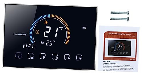 Gadpiparty Thermostat Numérique Programmable Thermostat de Sécurité pour Chauffage Électrique à Écran Tactile Grand Format Rétro-éclairé pour Toutes les Pièces