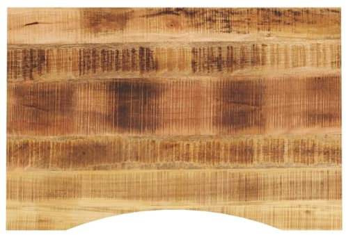 Gecheer Schreibtischplatte, Holztischplatte mit Aussparung, Ersatztischplatte für Bürotisch Schreibtisch Esstisch, Tischplatte Holzplatte 80x50x2,5 cm Massivholz Mango