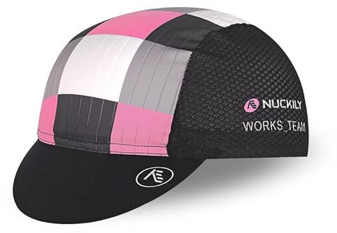NUCKIY - Gorra de ciclismo para debajo del casco, protección UV, para bicicleta de carretera, deportes al aire libre, para hombres y mujeres, color rosa
