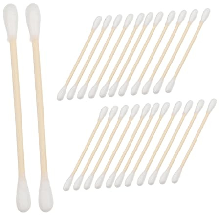 CTIRCHIU 100 Stück Multifunktionale Wattestäbchen Doppeltipp für Ohrenreinigung Make Up Anwendung Sichere für Tragbar