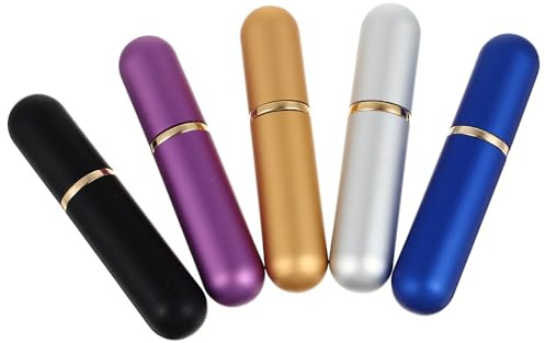 Ciieeo 5 Stück Nasale Inhalatoren Aromatherapieröhrchen Mit Baumwoll-Dochten Metallflasche Für Ätherische Öle Persönliche Aromatherapie Inhalierstift Set in Zufälligen Farben