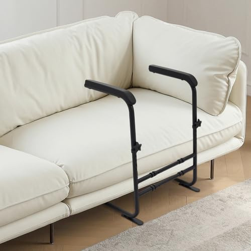 Duoruameng Aufstehhilfe Sofa, 6-Fach Höhenverstellbar Couch-Hebehilfe, Stehhilfe mit Anti-Rutsch-Füßen für Senioren, Behinderte (Schwarz)