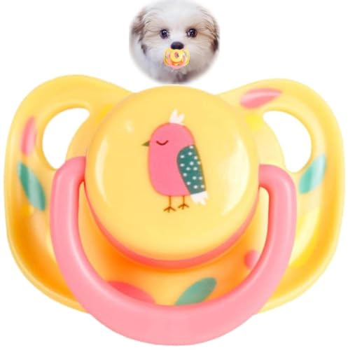 Zhhuoc Chupete calmante de silicona para mascotas, chupetes para perros pequeños, chupetes para gatitos, juguetes de dentición para cachorros y juguetes masticables para gatos, suministros esenciales