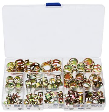Assortiment De Colliers De Serrage – Métal | Kit D'assortiment De Pinces | Fabrication Mécanique Solide Léger Résistant À La Facile À Utiliser Pour Les Réparations De Bricolage