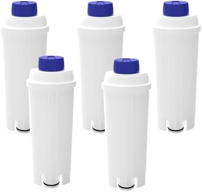 Reemplazo de filtro agua, Compatible con cafeteras Delonghi, Compatible Magnifica S, Dinamica, Eletta Exploer,DLSC002(5pcs)