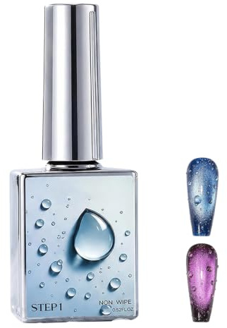 3D Nail Gel,3D Water Drop Gel Top Coat Set,No Wipe,Raindrop Bubble Effect,Top Coat No Wipe,Gél 3D Nail Art Pour Ongle & Colle à Ongle Sculpting Gél Polish Pour Nail Charms Design Dans Le Salon (#1)