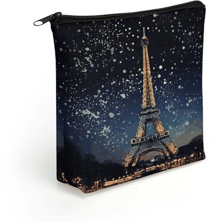 FekiLoot Night Paris Eiffel Tower Cosmetic Bag Make Up Bag Storage Bags