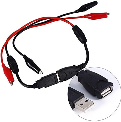 Pinzas de cocodrilo USB VBESTLIFE con Pinzas de cocodrilo para Conectores de Cable USB para probar la Capacidad de Voltaje