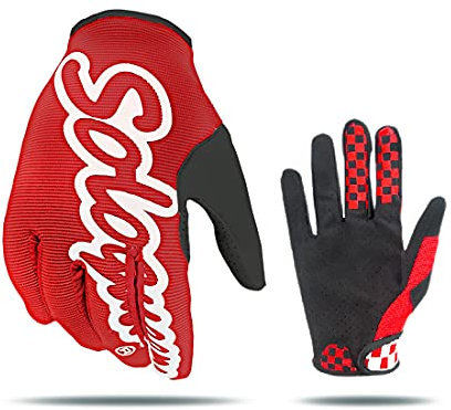 SOLO QUEEN Sim-Racing - Guantes de simulador para juegos de volante y guante de karting (rojo, L)