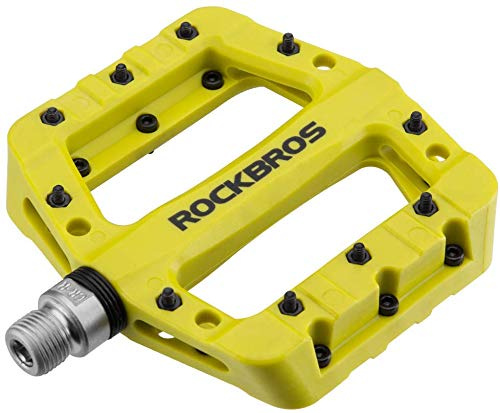ROCKBROS Cykelpedaler Nylon Komposit Platta Pedaler 9/16 Mountainbikepedaler 3 Bärande Halksäker Vattentät Antidamm