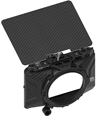 FOTGA Mini Matte Box Leicht Clamp-On Mattebox mit Carbon Fiber Top Flag für Spiegellose DSLR Kamera Kompatibel mit 4x4 4x5.65 67mm/72mm/77mm/82mm Filtern (Starter Version)