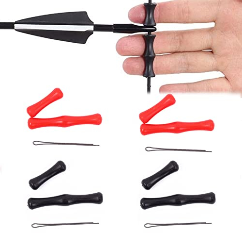 Bogensehne Fingerschoner, Fingerschoner Bogen, Bowstring Fingerschutz, Bogensport Fingerschutz Silikon, Schießen Jagd Bogen Saiten Schutz Fingerschutz, für Recurve-Bogen-Schutzwerkzeuge, 4 Set