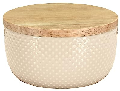 Kleine Wolke Wattedose Dotty, Accessoires, Farbe Sandbeige, Material: Steinzeug