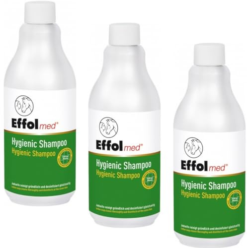 RL24 - Hygienic Shampoo – Pferdeshampoo – 3 x 500 ml (3er Set) | Mit PVP-Jod-Formulierung – wirksam gegen Bakterien, Pilze, Hefen & behüllte Viren