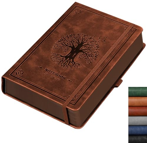 RETTACY Notizbuch A5 Blanko, 100g/m², 320 Seiten, Skizzenbuch | Leder-Hardcover, reißfest & abwischbar, Stiftschlaufe, Gummiband, Skizzenblock für Künstler, Zeichnen - Braue