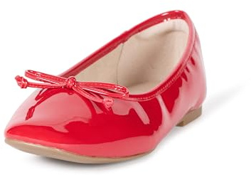 The Drop Women's Pepper Ballet Flat with Bow, Red Patent, 9.5