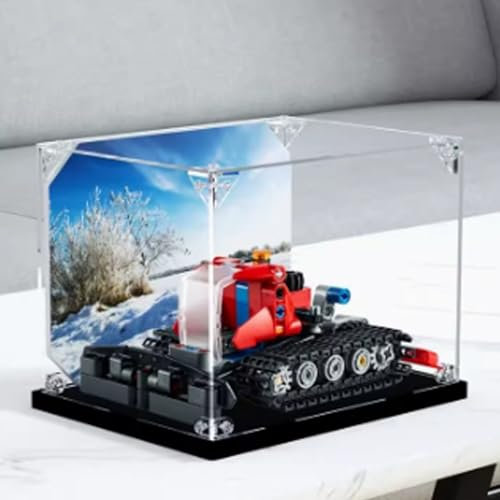 Transparente Acryl-Vitrine für Lego 42148 Wiley Schneepflug-Schaukasten, Baustein-Sammelstücke, transparent, staubdicht, Vitrine, Aufbewahrungsbox, Ständer für (nur Hülle) (3 mm)