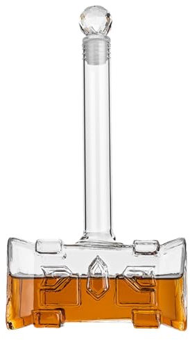 Caraffa per whisky, caraffa per whisky, caraffa per whisky Hammer da 400 ml, con tappo ermetico, bottiglia di liquore per cocktail, bourbon, vodka o vino