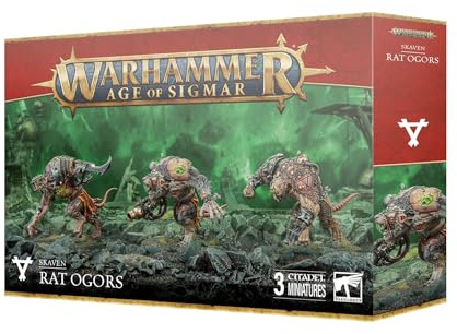 Games Workshop - Warhammer Age of Sigmar - Skaven: Rat Ogors - Kit de modelismo de plástico - Requiere montaje y pintura - Edad recomendada: 168 meses - Miniaturas de plástico sin pintar - 1 unidad
