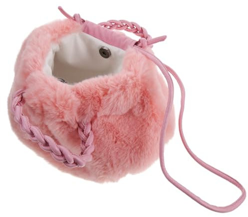 LIFKOME Plüsch-umhängetasche Bucket Bag Damen-umhängetasche Winter-plüsch-handtasche Fashion-messenger-tasche Handtasche Rosa