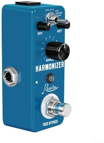 Rowin LEF-3807 Guitar Harmonizer Pedal Digital Pitch Effect Pedals True Bypass, Guitar Harmonizer Enhance Sound With Accurate Pitch Shifting And Unique Effects Modes