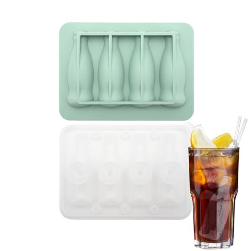 Isbricka med lock, Cola-flaskformad frysform, 15 x 11,6 x 4,61 x 4,65 cm