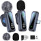 dralud 2 Pack Wireless Lavalier Microphone with Magnetic Clip, Microphone for iPhone Android Phone with USB-C, Mini Mic with Noise Cancellation for Video Recording TikTok YouTube