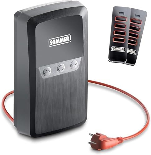 Boîtier d'amortisseur Sommer RDC Vision+ pour portes de garage à rouleaux, volets roulants, volets roulants et volets roulants. Comprend deux commandes pour ouvre-porte de garage Sommer Pearl 4018 868