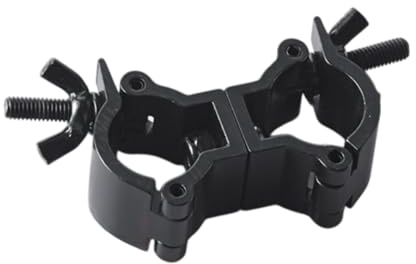 MagiDeal Truss Clamp Aluminum 15kg Capacity Heavy Duty for DJ Lighting Stage Lightings Fixture for Bar Stage Accessories DJ Light Clamp, Double Hook Black