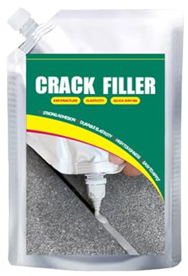 Mastic à béton - 500 ml - Réparation étanche - Pour sol en ciment autonivelant - Séchage rapide - Pour réparation de béton, toits, allées, cuisine, salle de bain et garage