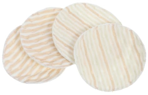 Beaupretty Reusable Breast Pads with High Absorbency 4pcs Washable Cotton Feeding Pads Comfortable Use for New Mothers and Suitable for Carry a Handbag