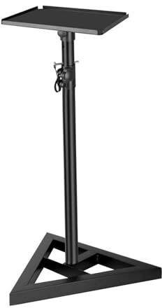 Ronyme Floor Speaker Stand Heavy Duty Portable Sturdy Anti Slip for Studio Speakers Outdoor Indoor Use 25.59 to 45.67 Speaker Rack, triangle 36x26cm