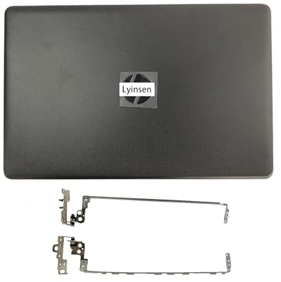 Lyinsen Replacement 15.6 Laptop LCD Cover Back Rear Top Lid with Hinges for HP Pavilion 15-BS 15-BW 15Q-BU 15-BS015DX 15T-BR 250 G6 255 G6 924899-001 AP204000260 L13909-001 Black