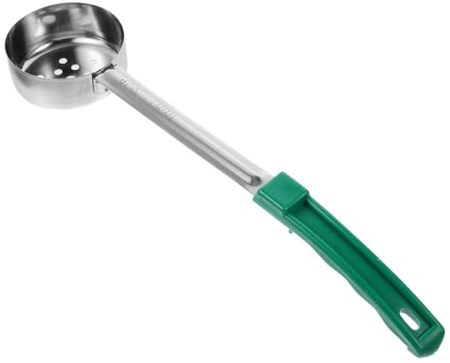 SEWACC Cuillère de Sauce à Pizza Perforée 4 Oz en Acier Inoxydable Résistante, Louche Doseuse Compacte pour Cuisson et Service, Destinée aux Familles et Restaurants