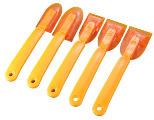 Vilgftyiet Lot de 5 racloirs en caoutchouc pour enlever les autocollants et les surfaces en verre, pierre, métal, mur