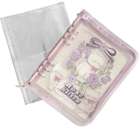 Raccoglitore ad anelli – Organizer portatile a 6 anelli, raccoglitore a fogli sfusi, per insegnanti di famiglia, scuola, pendolari, esterni, interni, viaggi, casa, aula