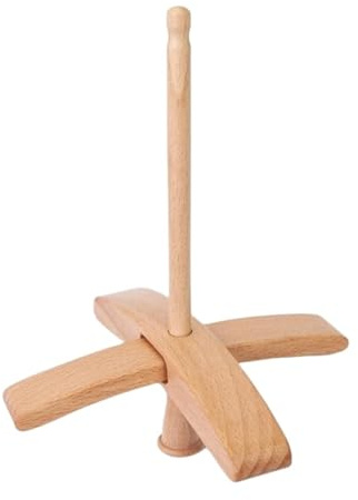 MOHUIED Fuso a Mano in Legno Fuso in Legno a Forma di Croce a Goccia Spinner for Uncinetto Accessori for Cucire for Tessitura Filati