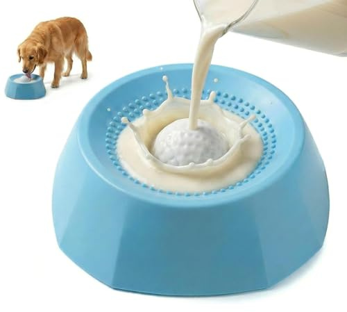 Hundelickspielzeug, ABS Leckmatte Für Hunde, Schleckball Hund, Nassfutter Lick Pad Mit Antirutschmatte, Schleckball Hund Leckt Futternapf mit Integrierter Drehkugel Für Welpen Katzen