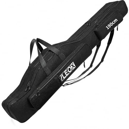 vleoX Angeltasche Rutentasche, 3 Schicht Faltbare Angelrutentasche | Angelrute Werkzeuge Aufbewahrungstasche, Tragbare Angelgerät Tasche für Outdoor-Angelruten Räumige Kapazität 420D Oxford-Tuch