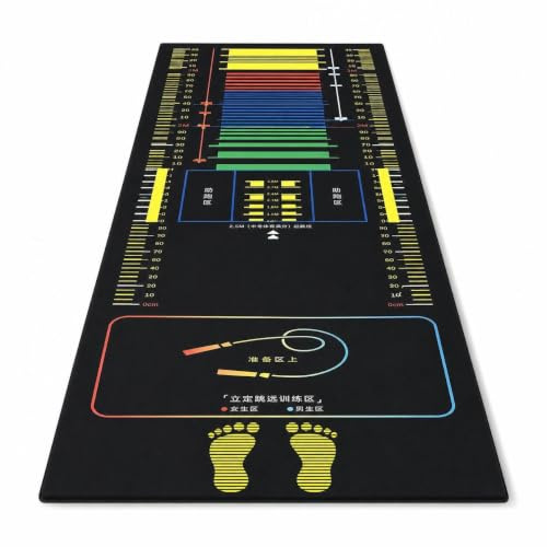 Tapis Longueur Antidérapant | Pour test saut sans élan, entraînement examens éducation physique, usage multifonctionnel, pour l'évaluation