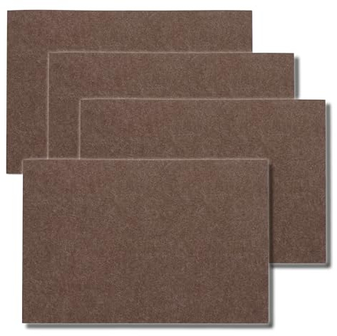 kela Tischset 4-teilig ALIA, Platzdeckchen 45 x 30 x 0,4 cm, Filz Platzsets abwaschbar, braun