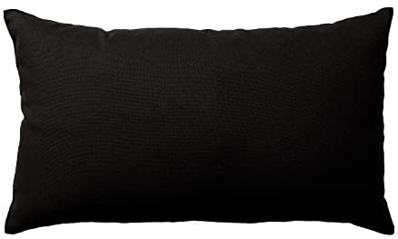 Enjoy Home Kissen, Maße: 30 x 50 cm, Schwarz, Baumwolle, Öko-Tex-Zertifiziert, von Hand waschbar, ideal, um Ihren Sofas Farbe zu bringen, Panama-Kollektion