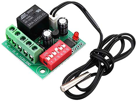 Hailege W1701 12V DC Temperaturregler Schalter Digitales Thermostat Einstellbarer Thermostat Temperaturschalter Kühlregler